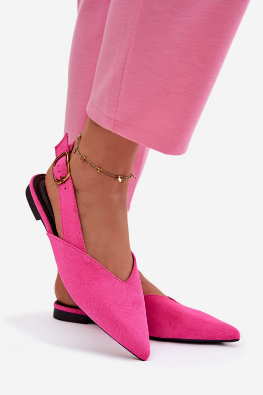 Balerinos su aukso spalvos sagtimis iš eko zomšosowe rožinės spalvos Palerra