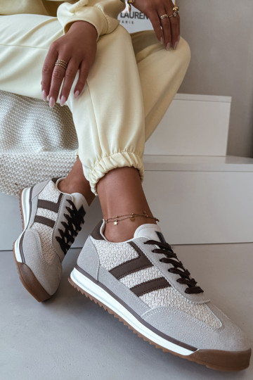 Smėlio spalvos moteriški sportiniai bateliai „Sneakers" modelio „Soretta" 2