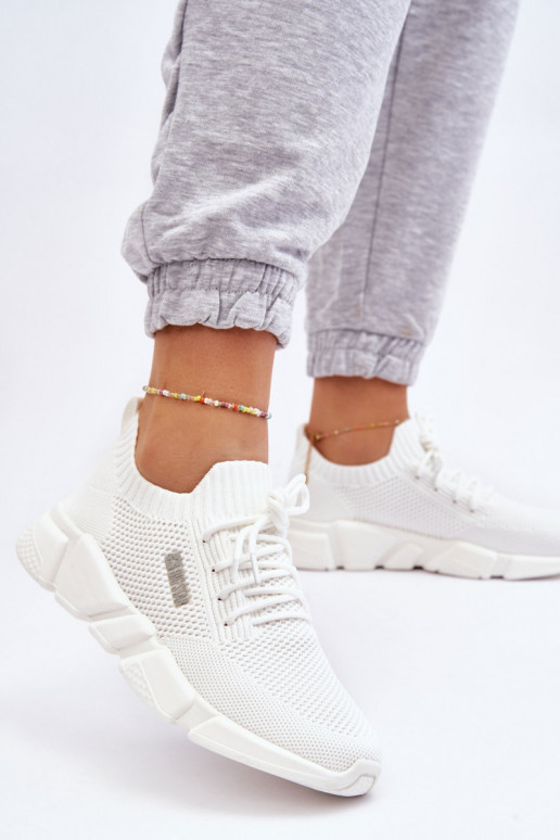    modelio batai Memory Foam System Big Star JJ274268 baltos spalvos