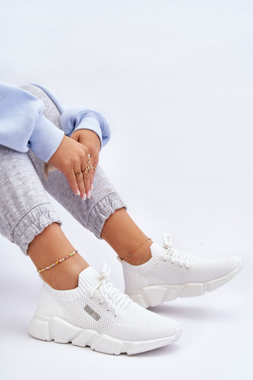    modelio batai Memory Foam System Big Star JJ274268 baltos spalvos