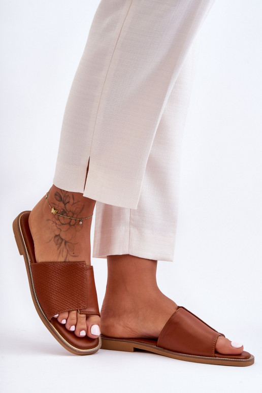 Moteriškos šlepetės   rudos spalvos Harmony