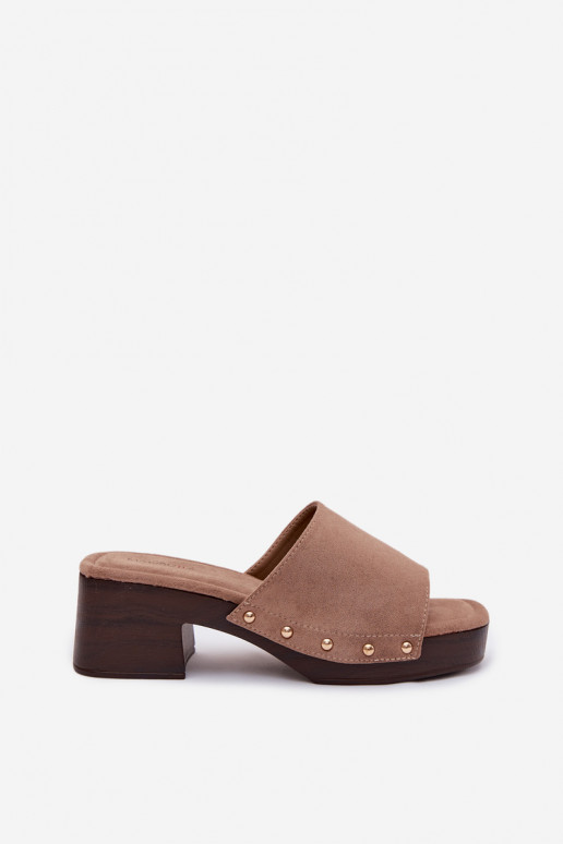 Moteriškos šlepetės  Ze aukso spalvosmi  smėlio spalvos Davessa