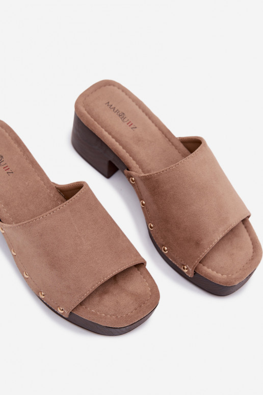 Moteriškos šlepetės  Ze aukso spalvosmi  smėlio spalvos Davessa