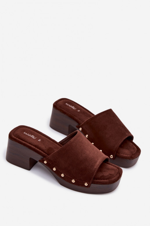 Moteriškos šlepetės  Ze aukso spalvosmi  Czekoladowe Davessa