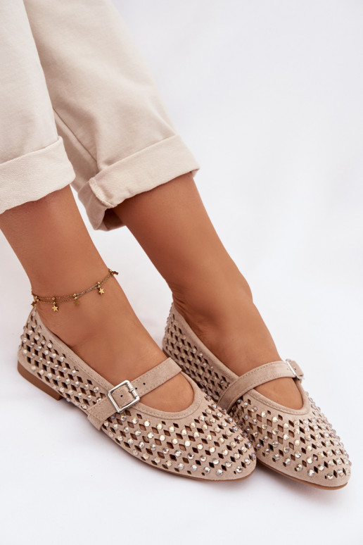 Balerinos  su aužūro elementais su tviskančiomis akutėmis I em smėlio spalvos Wilvessa