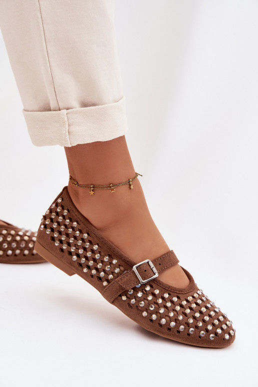 Balerinos  su aužūro elementais su tviskančiomis akutėmis I em rudos spalvos Wilvessa