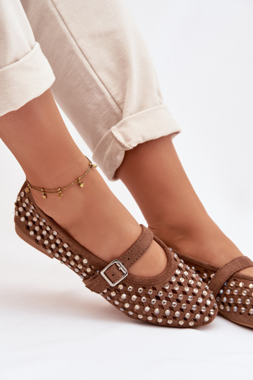 Balerinos  su aužūro elementais su tviskančiomis akutėmis I em rudos spalvos Wilvessa