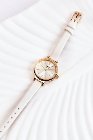 Moteriškas laikrodis Michael John aukso spalvos su cirkonio akutėmis