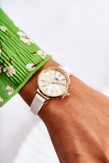 Moteriškas laikrodis Michael John aukso spalvos su cirkonio akutėmis 2