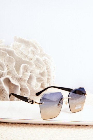 Akiniai nuo saulės  Z Filtrem UV Juodos ir-aukso spalvos