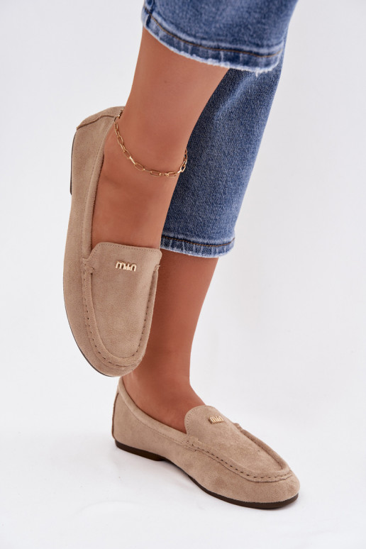 moteriški mokasinai Z m aukso spalvosm Detalem smėlio spalvos Sarivelle