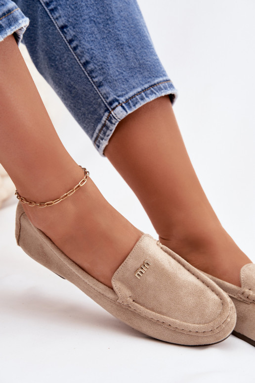 moteriški mokasinai Z m aukso spalvosm Detalem smėlio spalvos Sarivelle