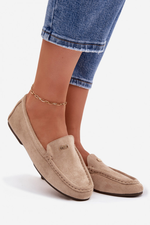 moteriški mokasinai Z m aukso spalvosm Detalem smėlio spalvos Sarivelle