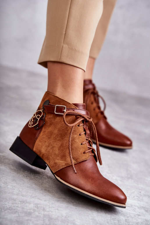 Moteriški aulinukai    5743A-29 rudos spalvos