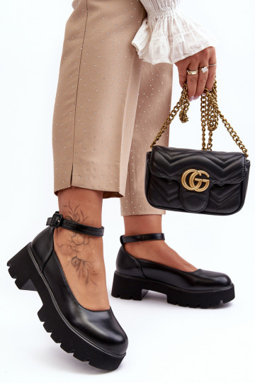  batai žemu kulniuku su sagtimis Juodos spalvos Owena