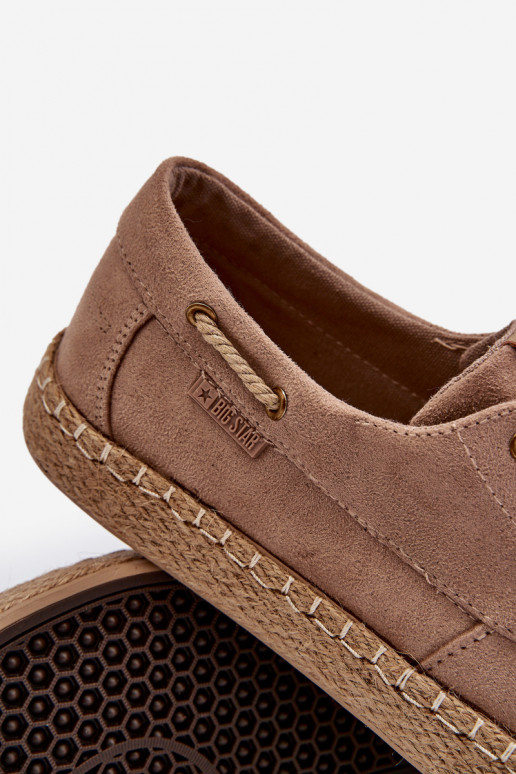 espadrilės  su raišteliais Big Star NN174054 smėlio spalvos