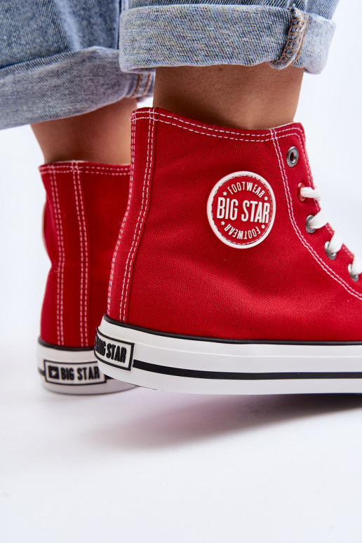   laisvalaikio batai su auliuku Big Star T274024 raudonos spalvos