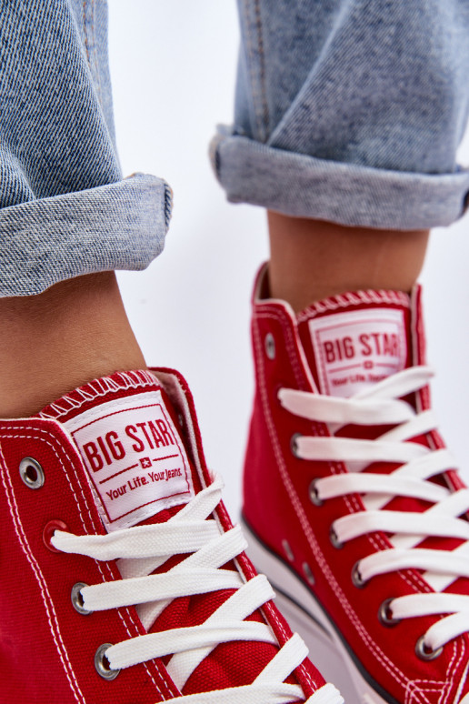   laisvalaikio batai su auliuku Big Star T274024 raudonos spalvos