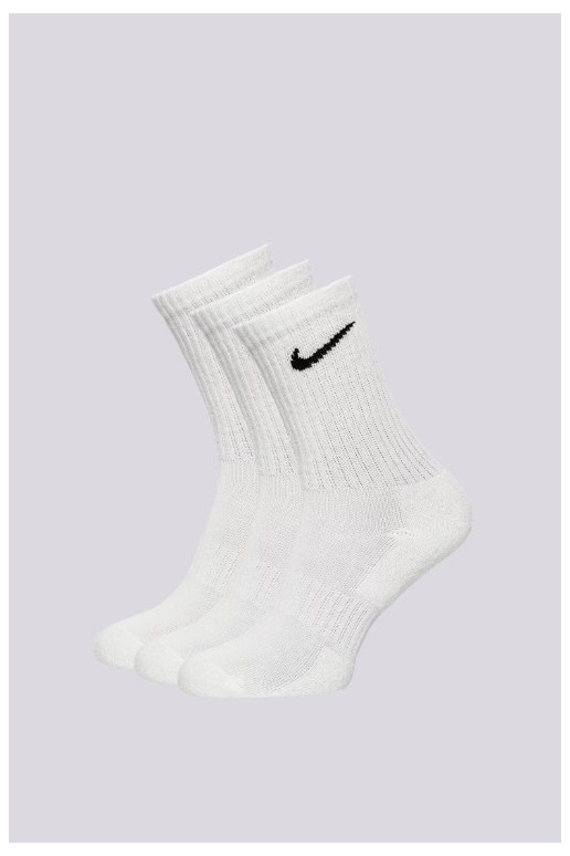 Nike Everyday Cushioned kojinės 3 poros baltos spalvos