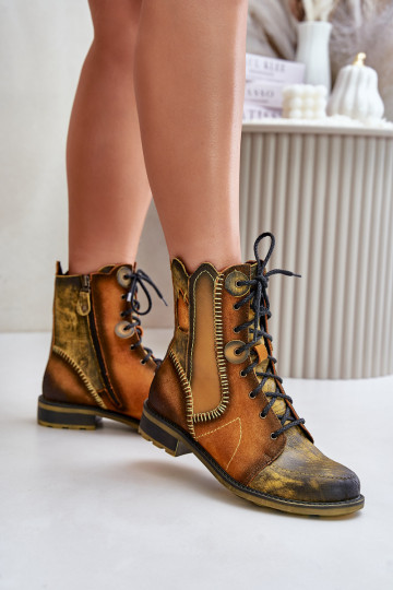 Aulinukai  su plačiais kulniukais  06719-07 geltonos spalvos