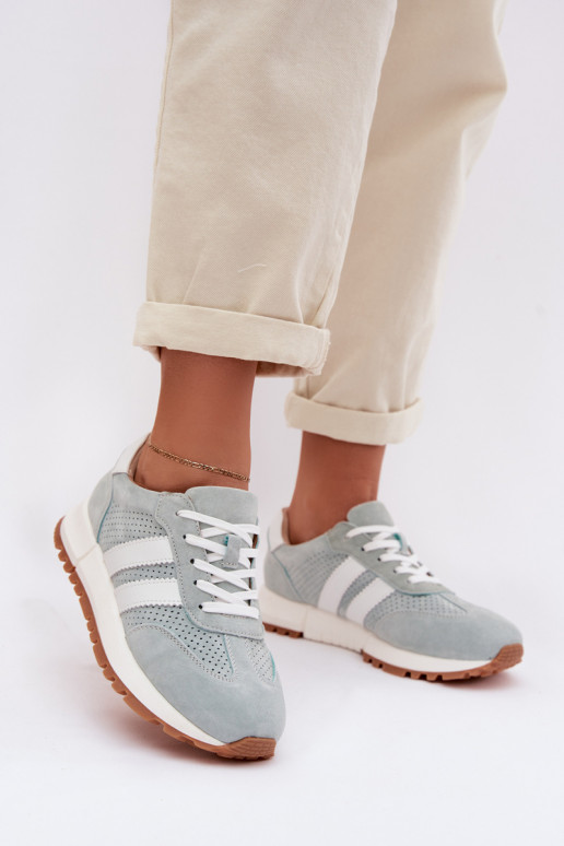  modelio batai  Z Naturalnego Zamszu mėtinės spalvos Marceline