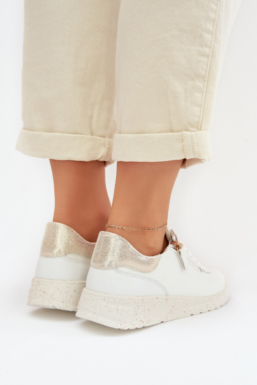   batai  su užtrauktukais Baltos-aukso spalvos Dorothea