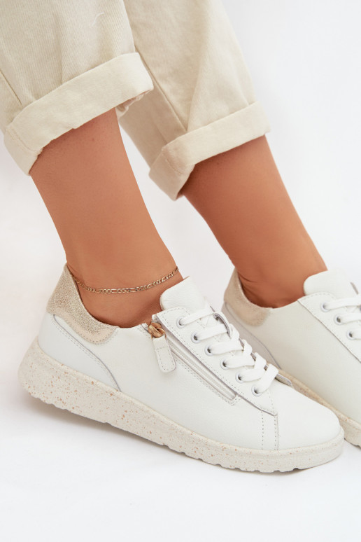   batai  su užtrauktukais Baltos-aukso spalvos Dorothea