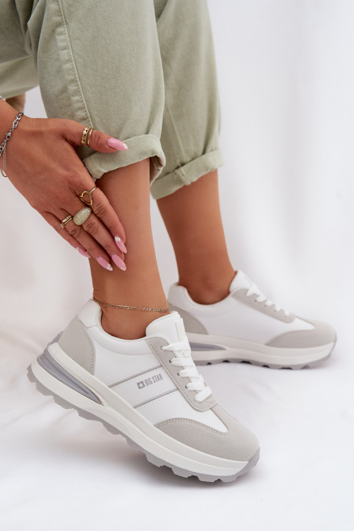  modelio batai sportiniai bateliai  Big Star TT274879 HI-POLY SYSTEM Baltos-pilkos spalvos