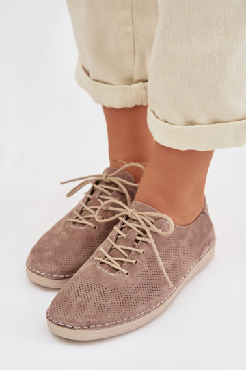 batai  Z Naturalnego Zamszu S.Barski LR61-7080 smėlio spalvos