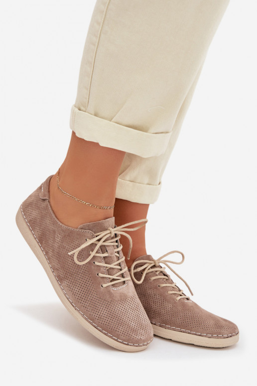 batai  Z Naturalnego Zamszu S.Barski LR61-7080 smėlio spalvos