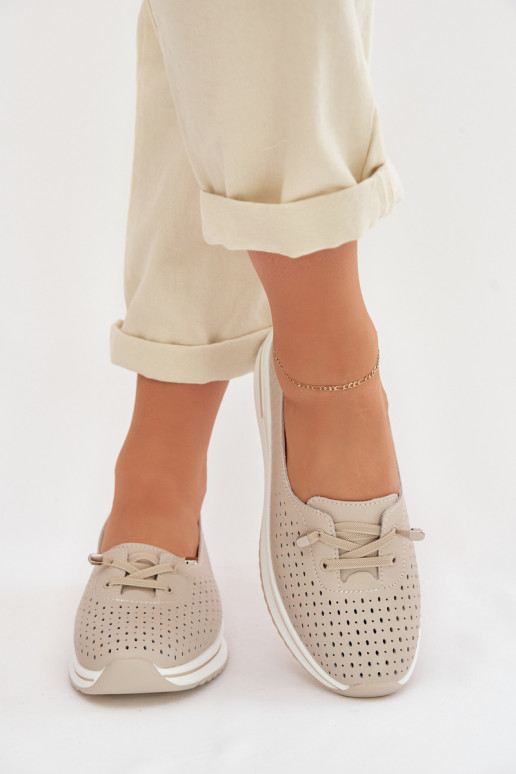   su aužūro elementais batai  S.Barski LR61-7044 smėlio spalvos