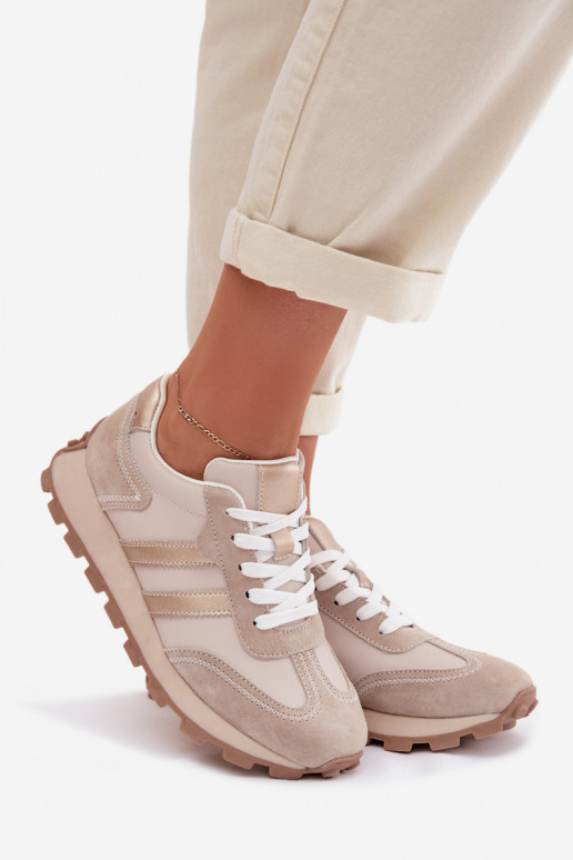    modelio batai  su platforma S.Barski LR61-7096 smėlio spalvos