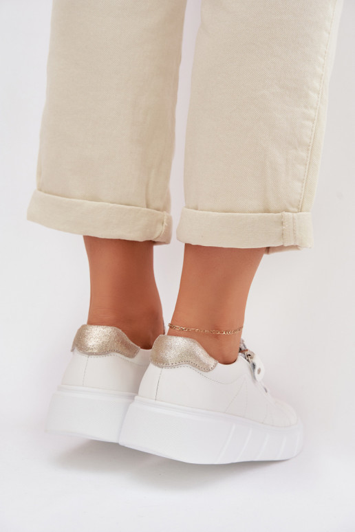   batai  su užtrauktukais baltos spalvos Althea