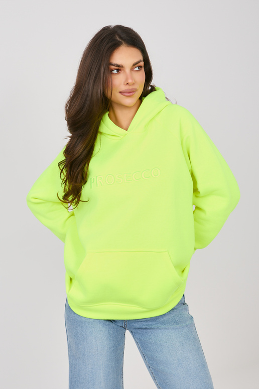 Fluorescencinės geltonos spalvos megztinis