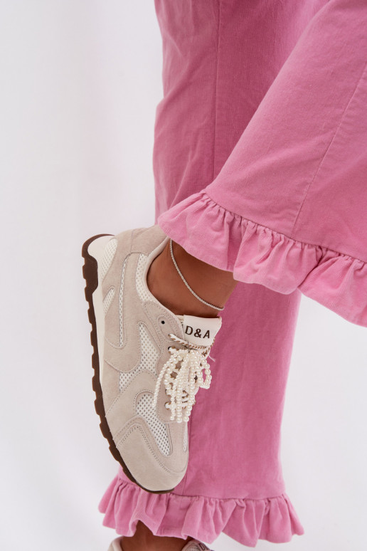 Zomšiniai moteriški sneakers MK61-0705 pilkos spalvos