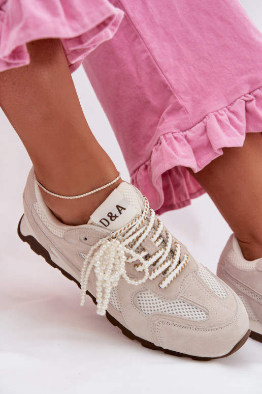 Zomšiniai moteriški sneakers MK61-0705 pilkos spalvos