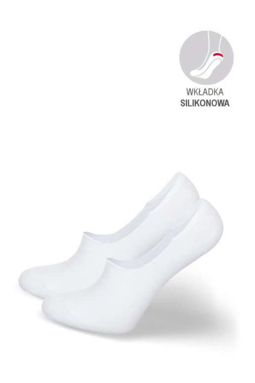 Vyriškos mikropolyesterinės medvilninės kojinės baltos spalvos