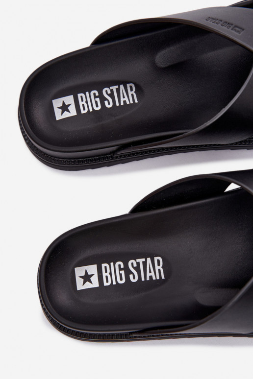 Odinės šlepetės vyrams Big Star TT174217 juodos spalvos