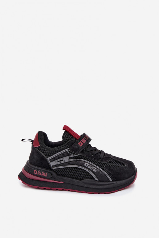 Vaikiški sportbačiai Big Star TT374152 HI-POLY SYSTEM juodos ir bordo spalvos