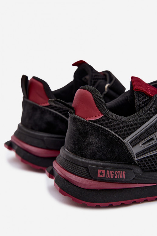 Vaikiški sportbačiai Big Star TT374152 HI-POLY SYSTEM juodos ir bordo spalvos