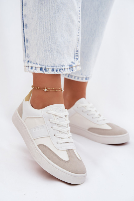 Moteriški žemi sneakers batai Big Star TT274767 baltos spalvos