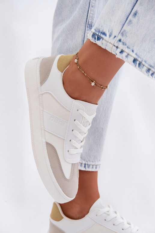 Moteriški žemi sneakers batai Big Star TT274767 baltos spalvos