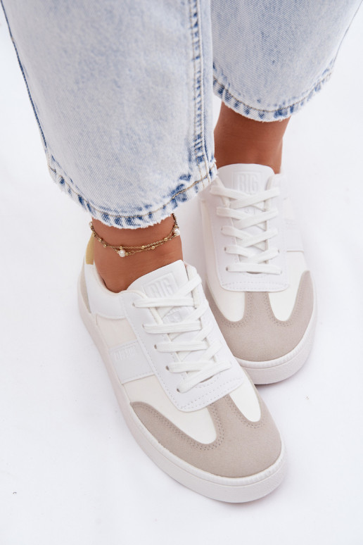 Moteriški žemi sneakers batai Big Star TT274767 baltos spalvos