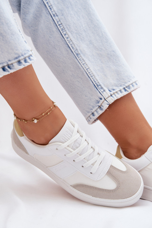 Moteriški žemi sneakers batai Big Star TT274767 baltos spalvos