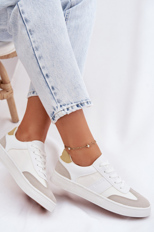 Moteriški žemi sneakers batai Big Star TT274767 baltos spalvos