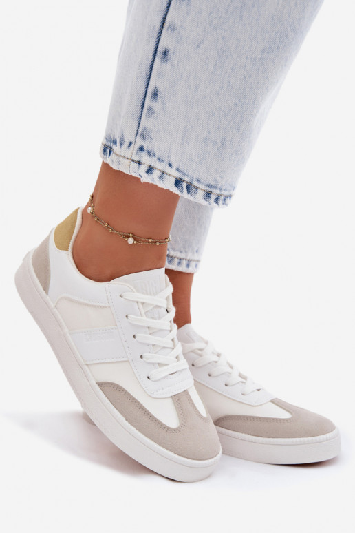 Moteriški žemi sneakers batai Big Star TT274767 baltos spalvos