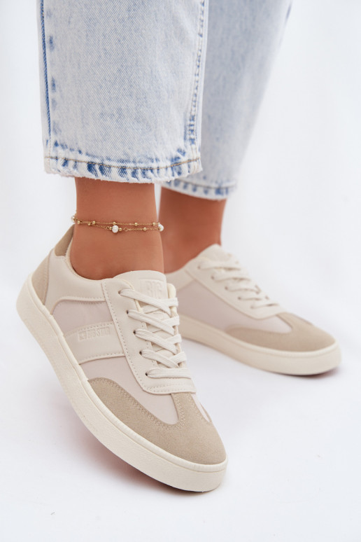 Moteriški žemi sneakers batai Big Star TT274768 smėlio spalvos