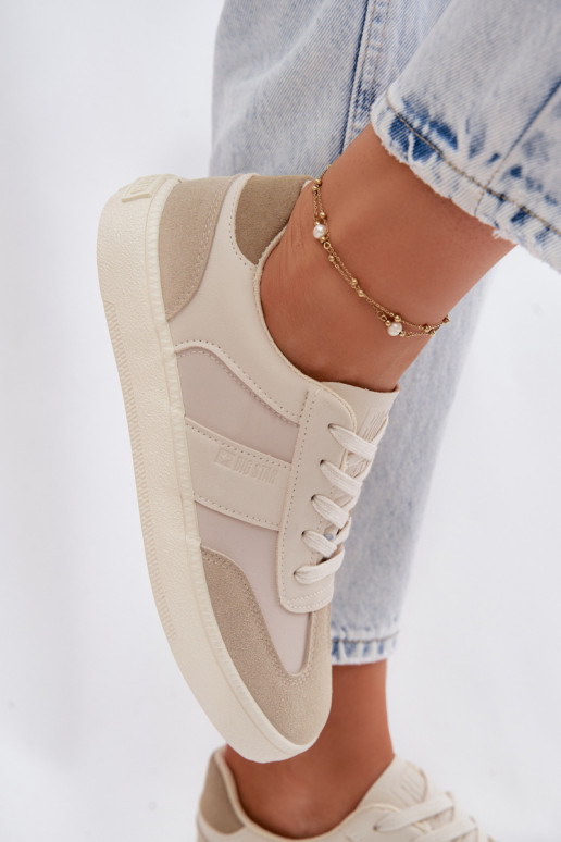 Moteriški žemi sneakers batai Big Star TT274768 smėlio spalvos