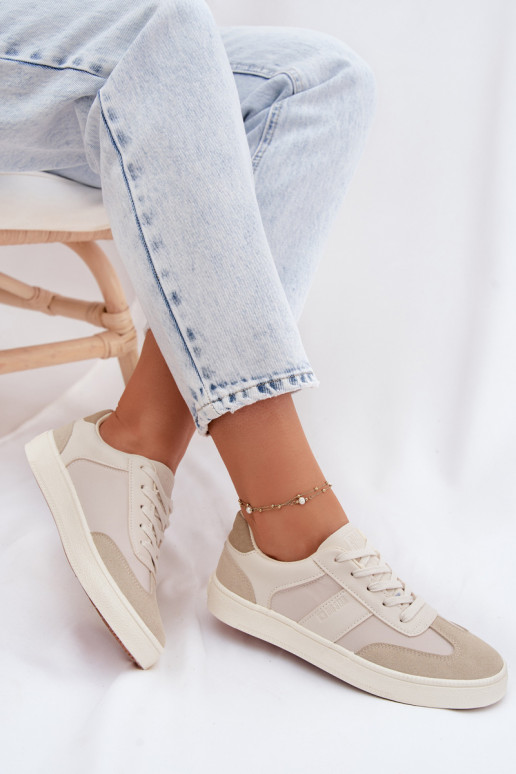 Moteriški žemi sneakers batai Big Star TT274768 smėlio spalvos