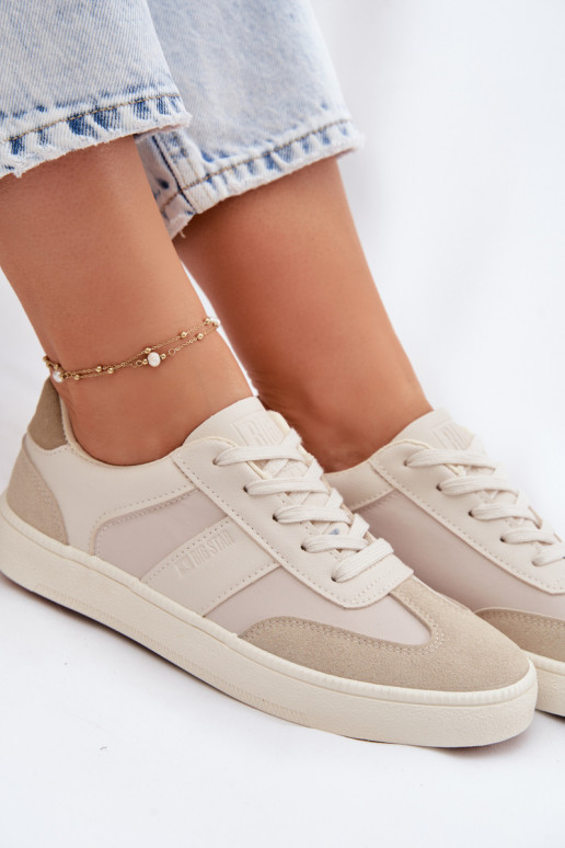 Moteriški žemi sneakers batai Big Star TT274768 smėlio spalvos